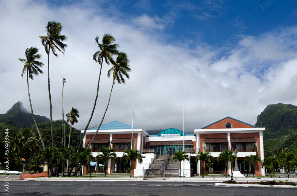 Cook Islands Minister of Justice building in Avarua Rarotonga