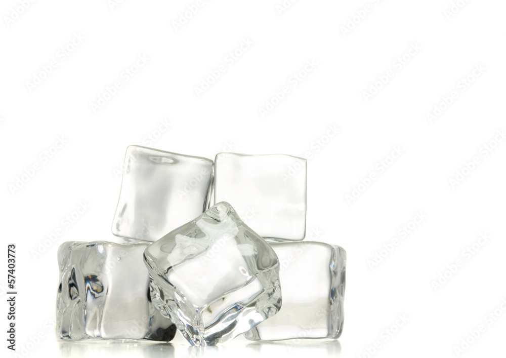 ice cubes over white background. ice cubes over white background.