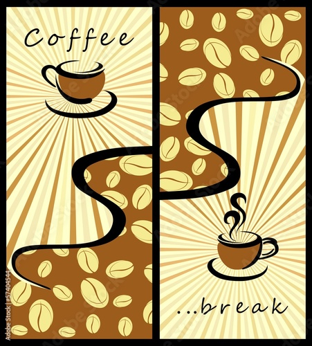 Coffee background . Coffee banners