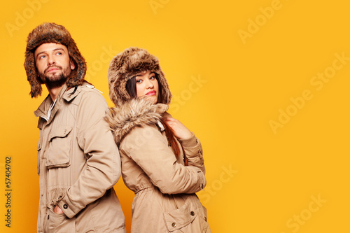 couple wearing winter hats