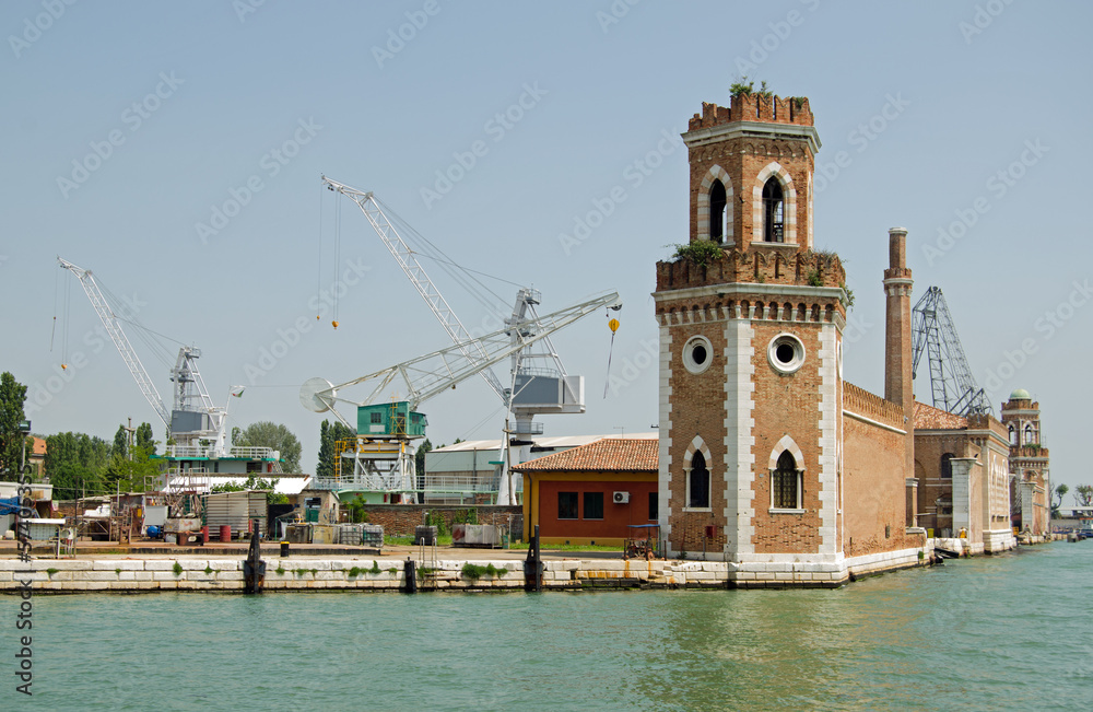 Arsenale from lagoon, Venice