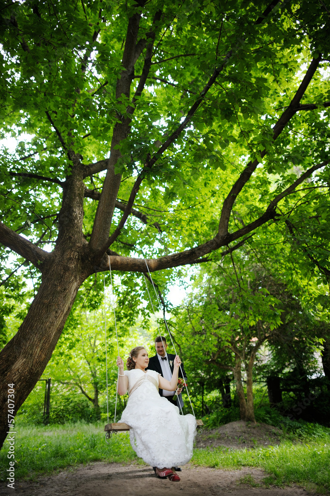 Beautiful bride and groom