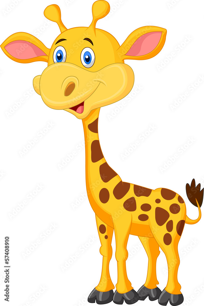 Fototapeta premium Cute giraffe cartoon