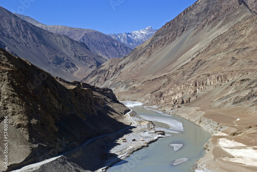 Confluence of the Indus and Zanskar Rivers, Ladakh, India