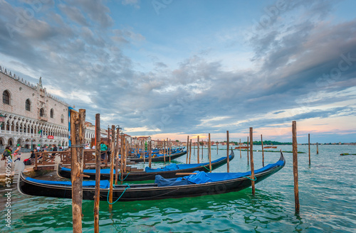 Gondolas at Grand Canal, Venice, Italy