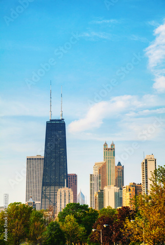 Downtown Chicago, IL in the morning