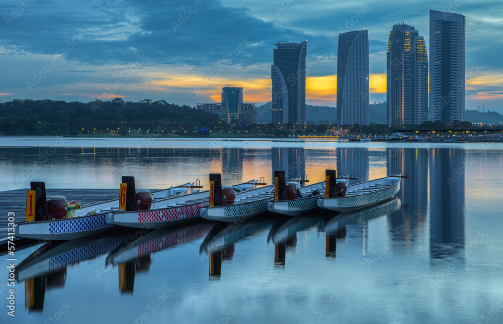 Sunrise at Putrajaya Lake, Malaysia Sunrise at Putrajaya Lake, Malaysia
