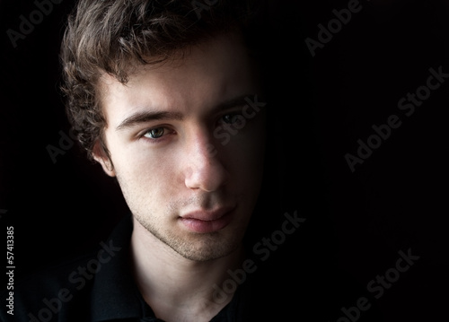 Portrait of sorrowful teen