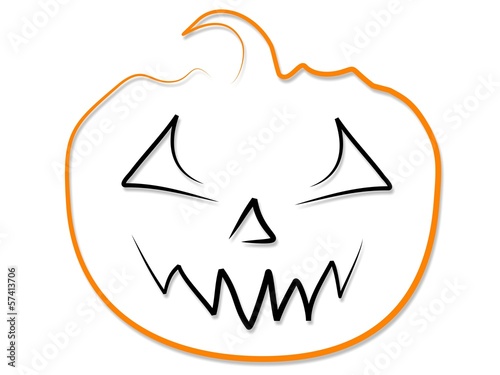 Orange Halloween Kürbis Tribal