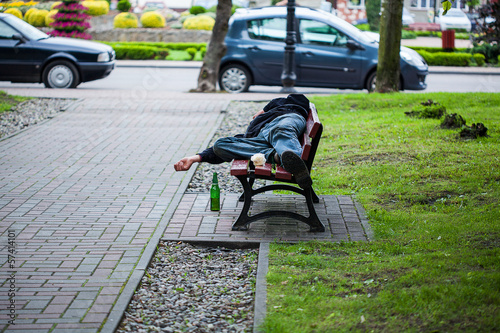 Park with homeless photo