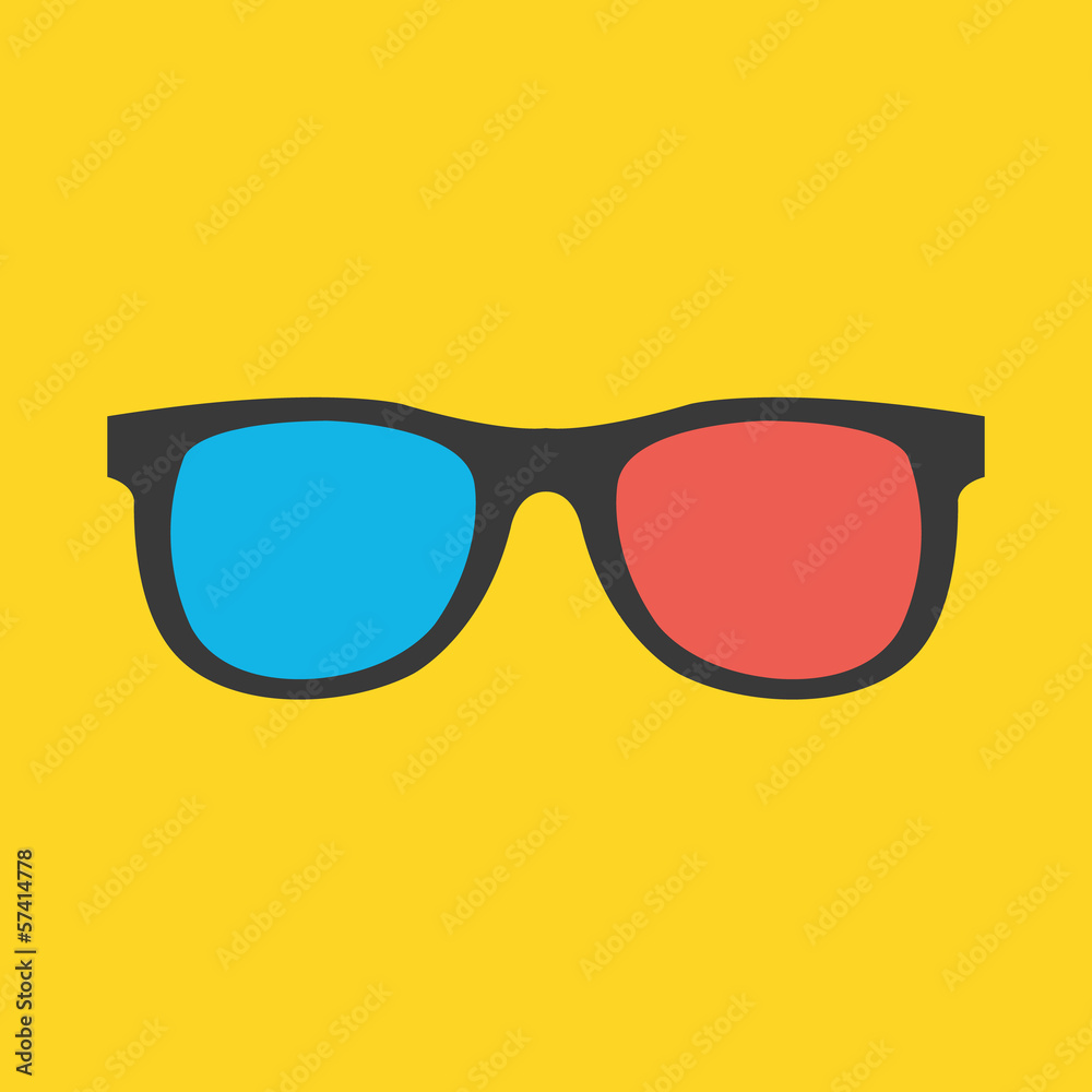Vector 3d Glasses Icon