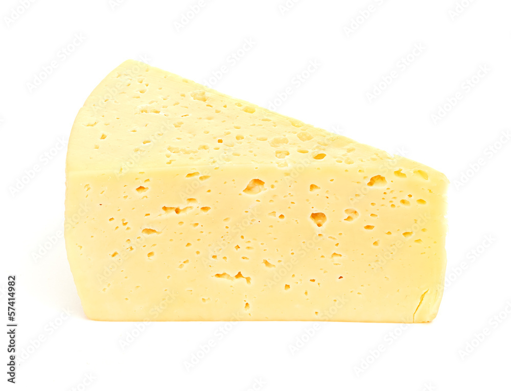 piece of cheese isolated on white piece of cheese isolated on white