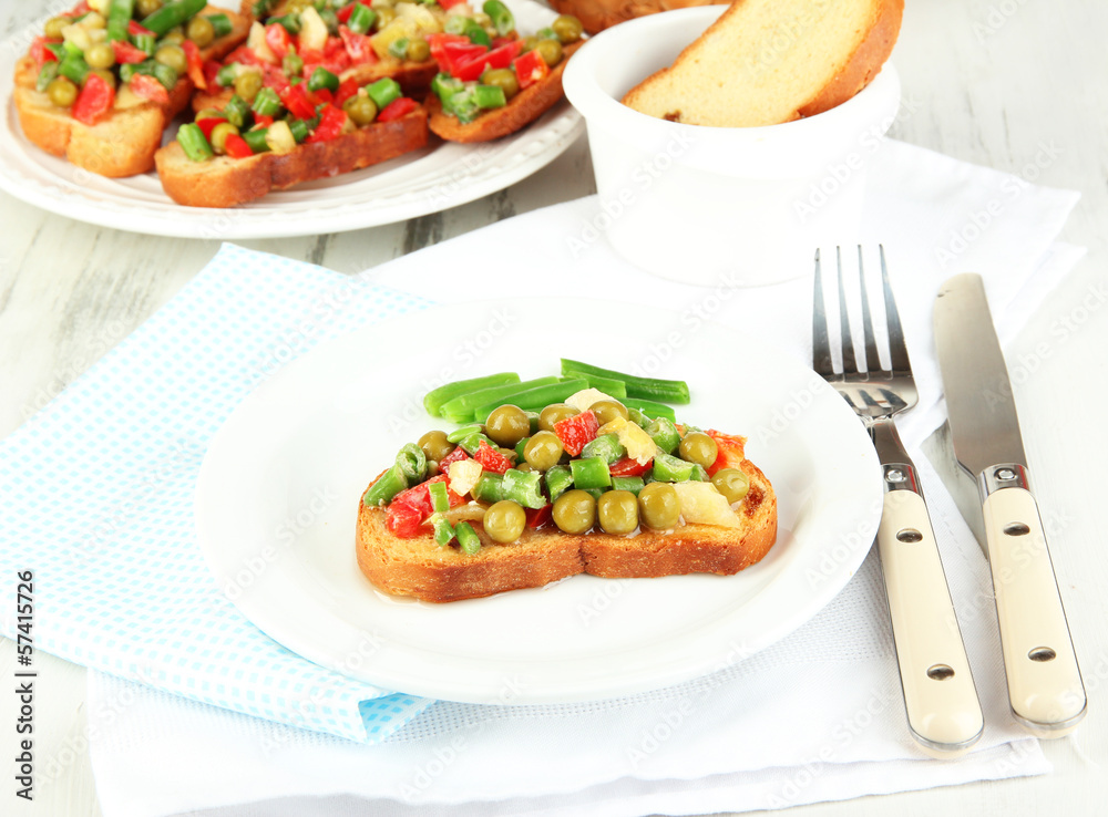Sandwiches with vegetables and greens Sandwiches with vegetables and greens
