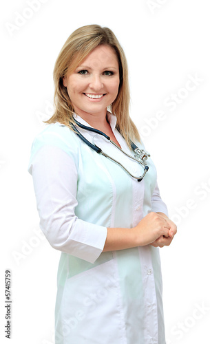 Young beautiful doctor with...