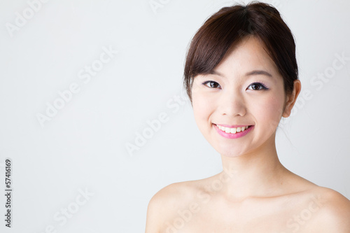 attractive asian woman skin care image