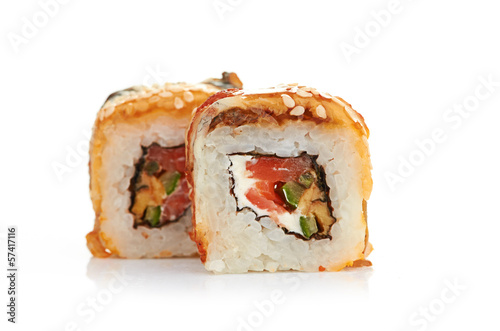 sushi isolated on white