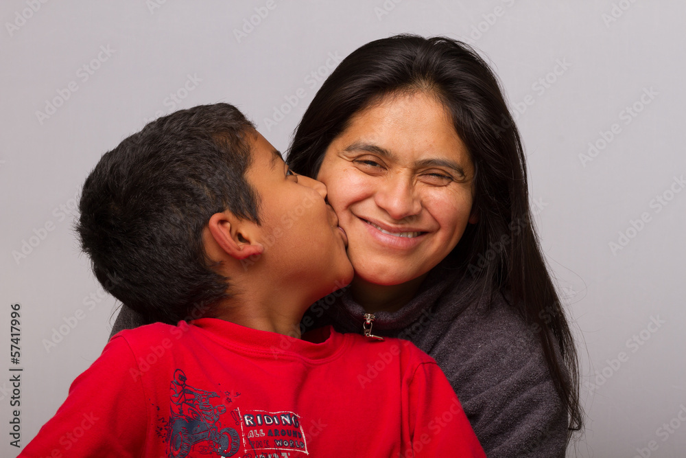 Hispanic Mom and her Child Hispanic Mom and her Child