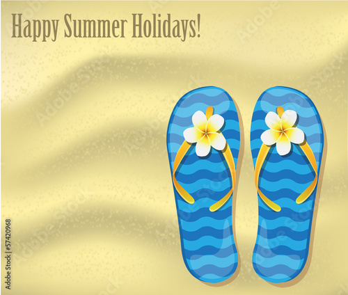 Flip-flops on the sand