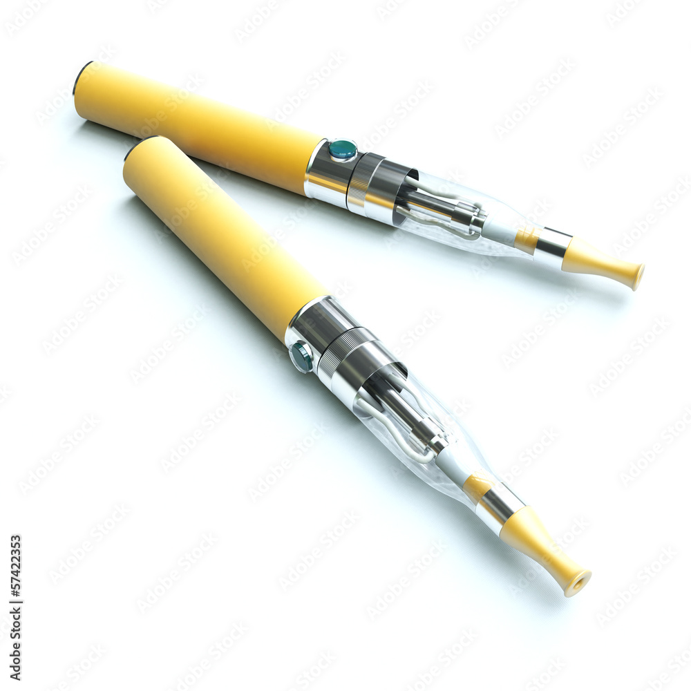 Naklejka premium e-cigarettes yellow