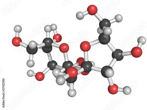 Foto Chemical structure of sucrose