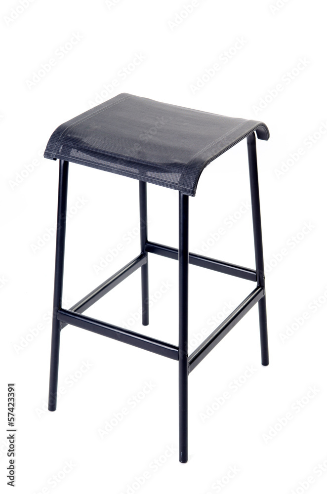 High Black chair isolated on white background . High Black chair isolated on white background .
