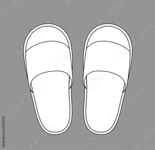 Vector illustration of home slippers