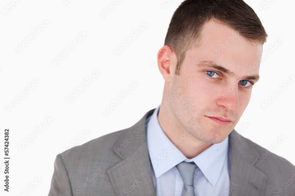 Close up of confident looking businessman Close up of confident looking businessman