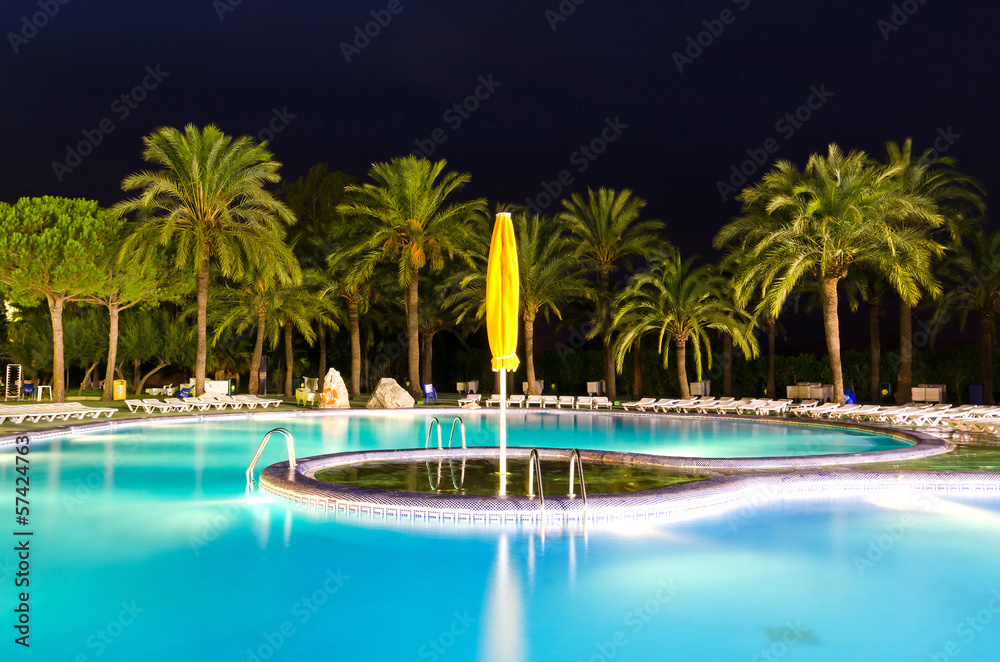 Beautiful tropical swimming pool