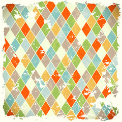 Keuken achterwand Zigzag retro background with colorful rhombs  © Anikakodydkova