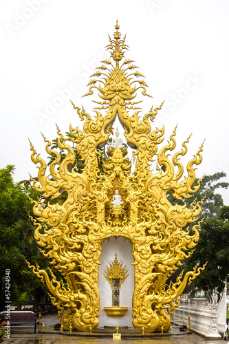 Architectural detail of Wat Rong Khun temple