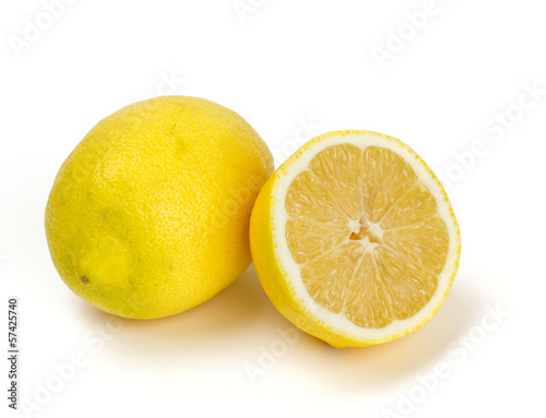 lemon fruit isolated on white