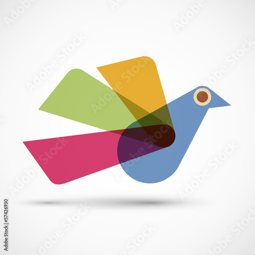 Vector Logo birds in flight
