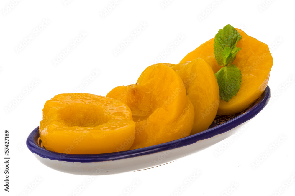 Marinated peaches