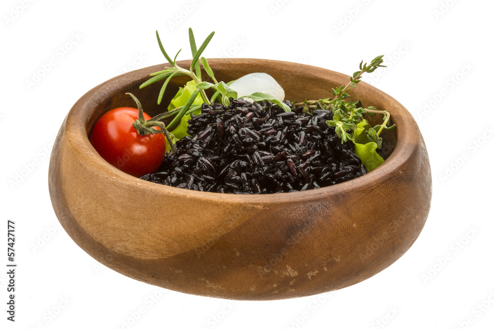 Black boiled rice