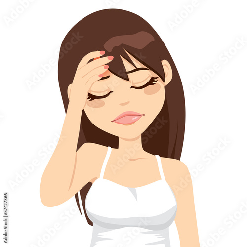 Woman Painful Headache