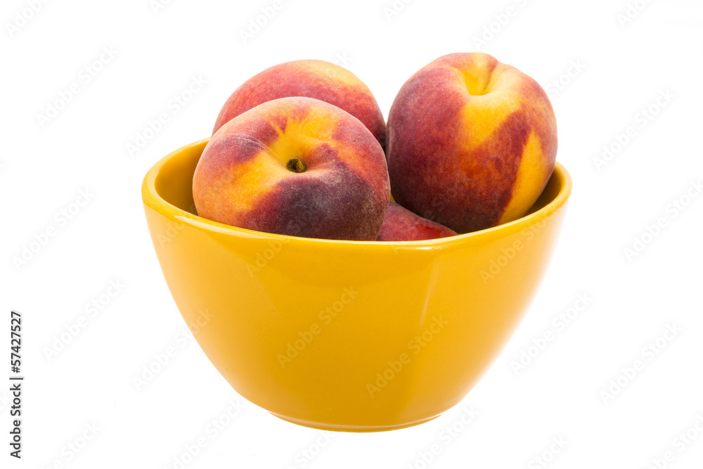 Peaches in the bowl