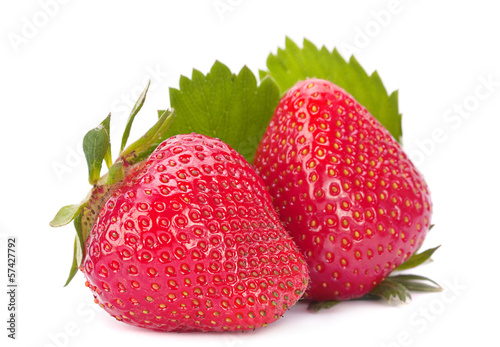 Strawberry on white photo