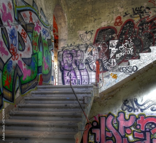 Staircase in a old hospital