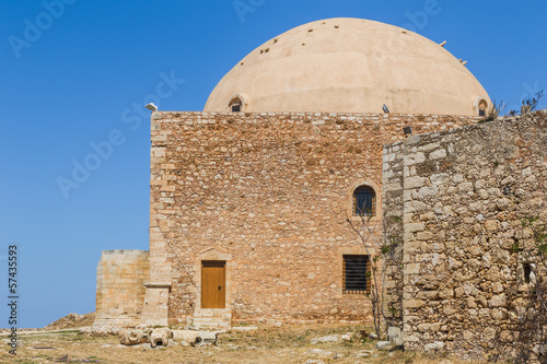 Fortezza mosque, with its impressive dome, Rethymnon, Crete