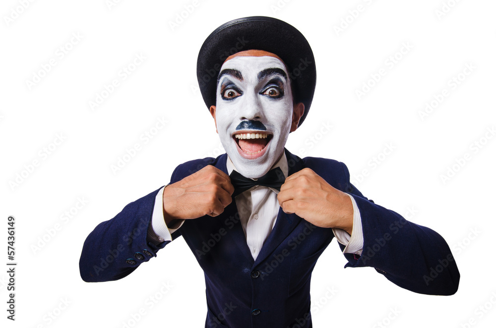 Funny man with face paint Funny man with face paint