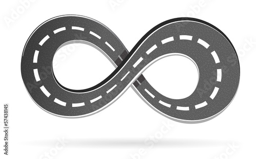 Road in the shape of an infinity sign