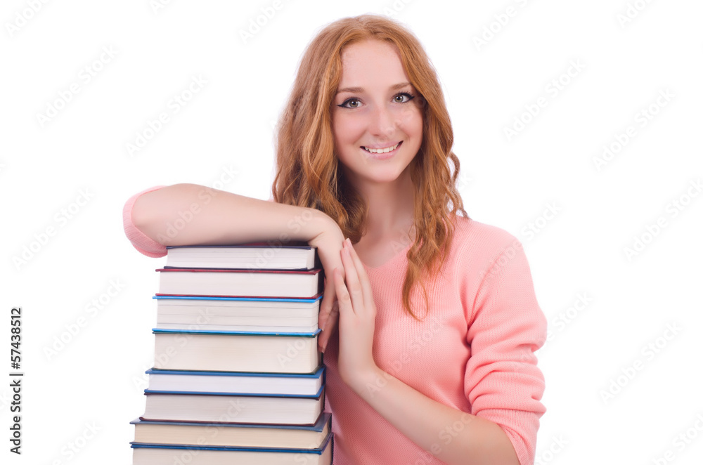 Young student isolated on the white Young student isolated on the white
