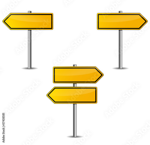 Yellow arrows sign