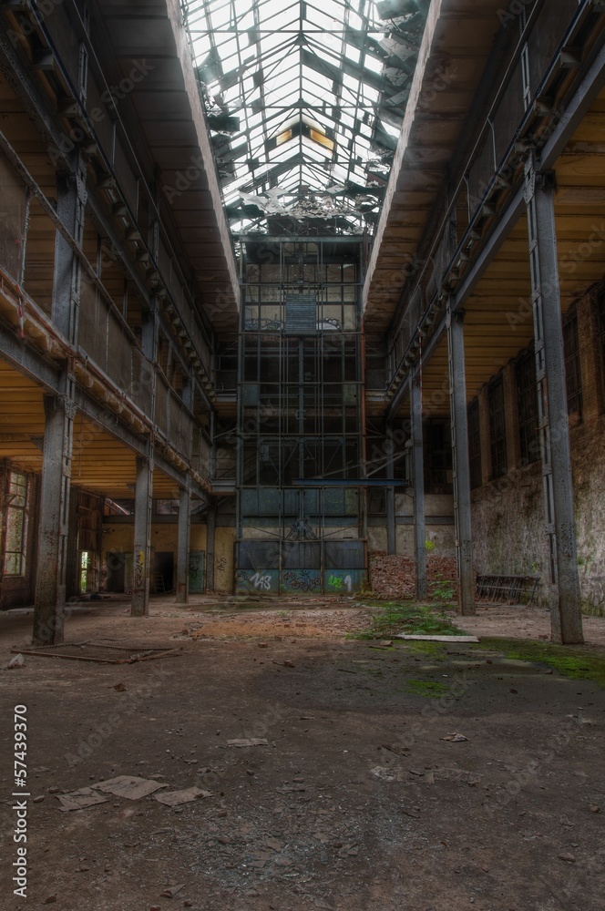 Big old abandoned hall