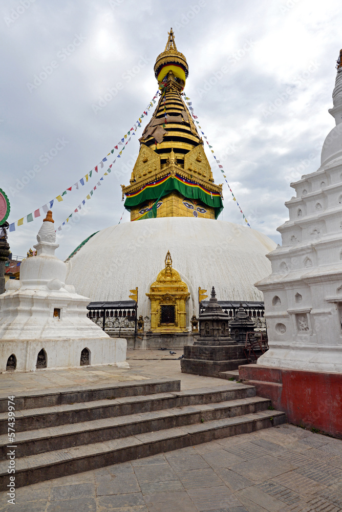 Fototapeta premium The holy Buddhist Swayambhunath stupa. Kathmandu, Nepal