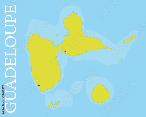 Archipelago and Department of Guadeloupe Vector Map