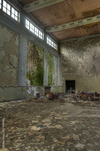 Old abandond hall photo