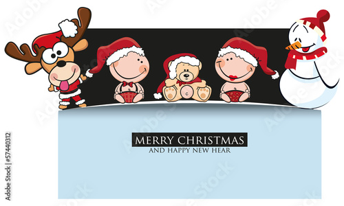 Merry Christmas greeting card