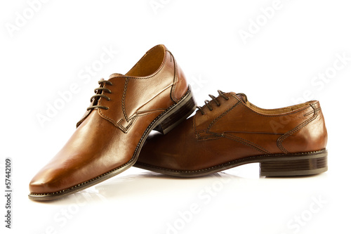 classic man's shoes isolated on white background