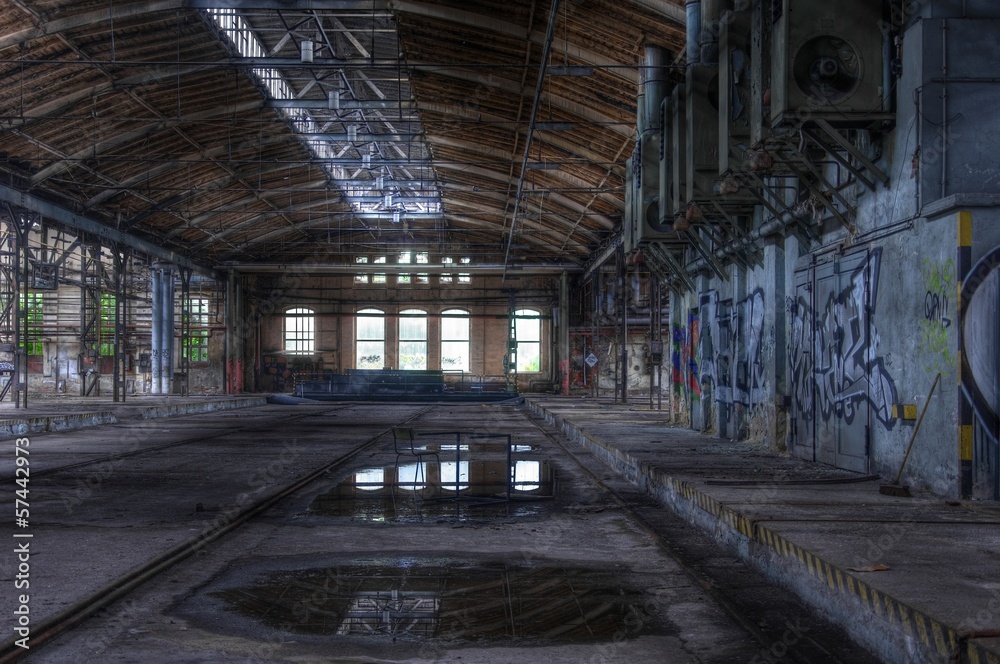 abandoned hall
